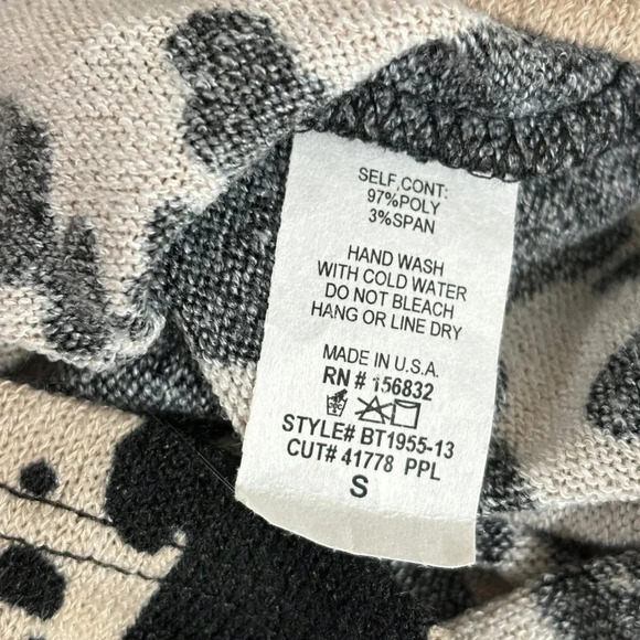 Bibi Animal Print Dolman Sweater NWT - Picture 4 of 4